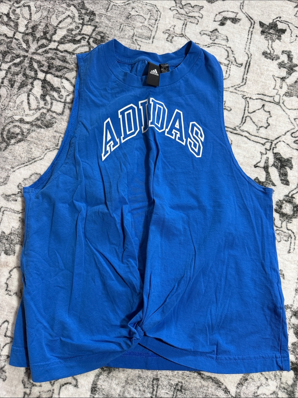 adidas Royal Blue Men’s Sleeveless Tank with White Logo
